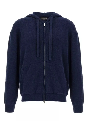 Roberto Collina terry-cloth hoodie - Blue
