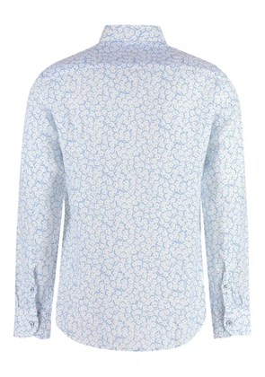 Bastoncino floral-print long-sleeve shirt - Blue