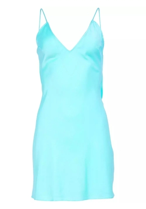 Fleur Du Mal Crystal mini low-back slip - Blue