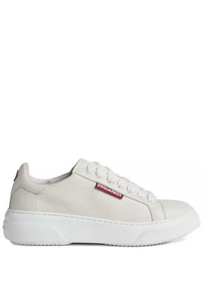 DSQUARED2 logo-embossed lace-up sneakers - White