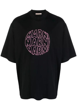 Marni logo-print cotton T-shirt - Black