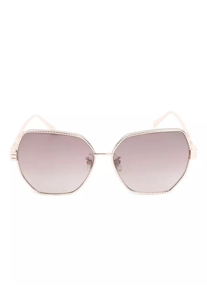 Chopard Eyewear geometric-frame sunglasses - 08FC ROSE GOLD