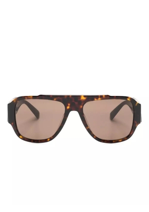 Versace Eyewear oversize frame sunglasses - Brown