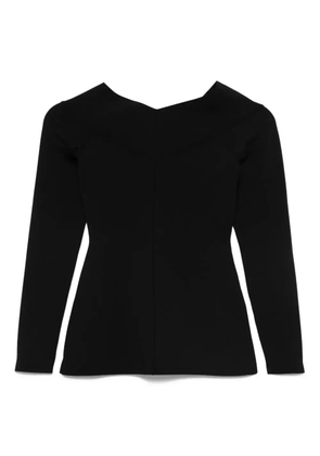 Stella McCartney boat-neck long-sleeve top - Black