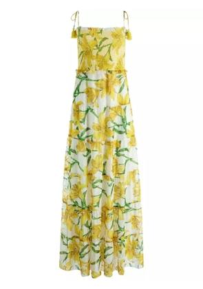 alice + olivia Marna floral-print maxi dress - Yellow