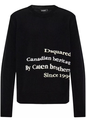 DSQUARED2 text-embroidered sweater - Black