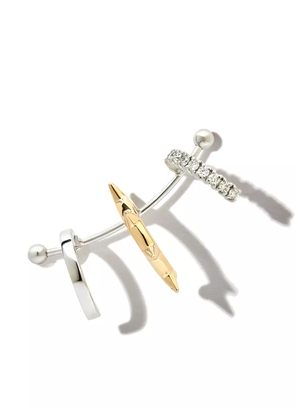 Delfina Delettrez 18kt white gold 1987 diamond single ear cuff - Silver