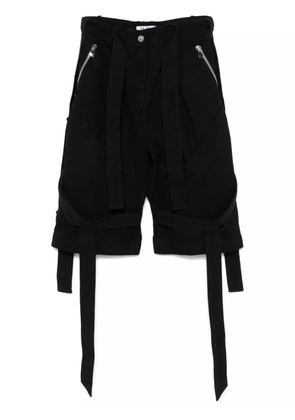 The Attico strap-detail shorts - Black