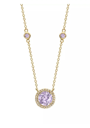 Kiki McDonough 18K yellow gold Grace amethyst and diamond necklace