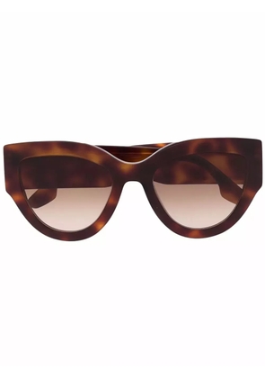 Victoria Beckham Eyewear tortoiseshell-effect cat-eye sunglasses - Brown