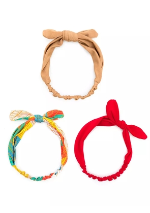Amir Slama Bijoux knot-detail headband set - Multicolour