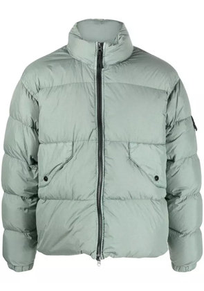 Stone Island Crinkle Reps Compass-badge puffer jacket - Green