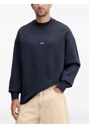 HUGO logo-patch crew-neck sweatshirt - Blue