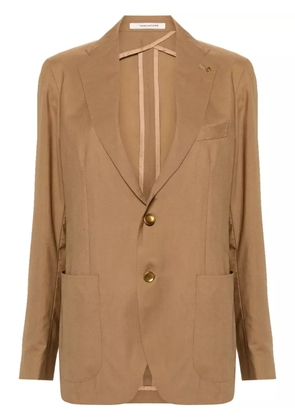 Tagliatore brooch-detail single-breasted blazer - Neutrals