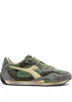 Diadora suede panelled trainers - Green