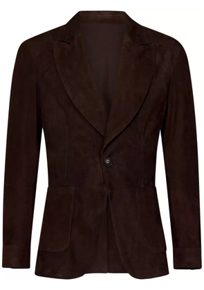 FRANZESE COLLECTION Gianni Agnelli-style single-breasted blazer - Brown
