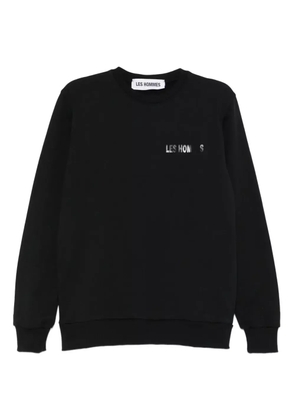 LES HOMMES logo-print crew-neck sweatshirt - Black
