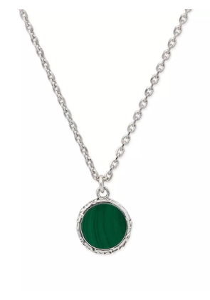 Emanuele Bicocchi flourish amulet malachite necklace - Silver