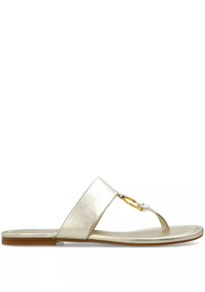 Odissì leather slides - Gold