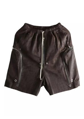 Rick Owens Bauhaus Bela zip-pocket drawstring shorts - Brown
