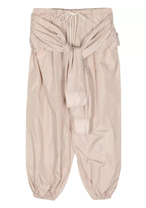 ACT Nº1 tied-waist track pants - Neutrals