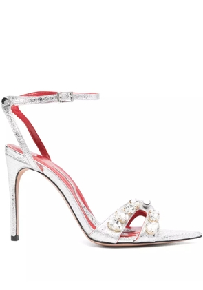 HARDOT 100mm Booty sandals - Silver