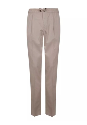 Incotex pleated drawstring trousers - Neutrals