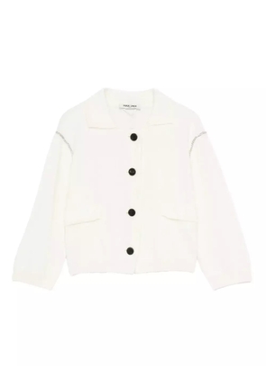Max & Moi chain-trimmed button-up jacket - White