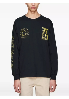 Good Morning Tapes galaxy-print long-sleeve T-shirt - Black