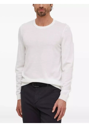 BOSS crew-neck long-sleeve sweater - White
