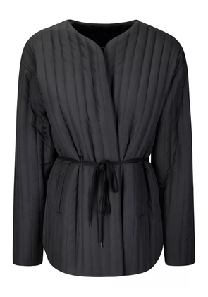INSTITUTION quilted wrap jacket - Black