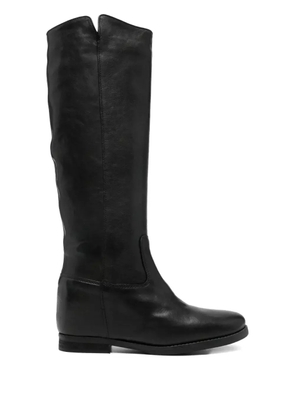 Julie Dee leather zip-detail boots - Black