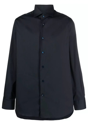 Barba long-sleeve cotton shirt - Blue