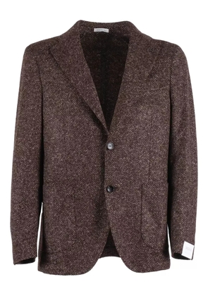Brera herringbone single-breasted blazer - Brown