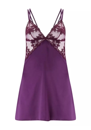 Fleur Of England lace-trimmed slip nightdress - Purple
