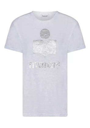 MARANT ÉTOILE logo-print linen T-shirt - White