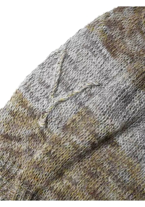 Open YY speckled striped sweater - Brown