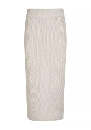 Canessa open-knit midi skirt - White
