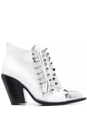 HARDOT studded cowboy boots - White
