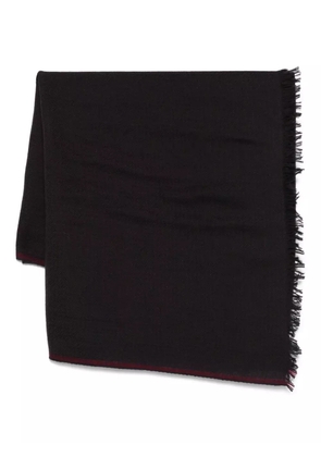 Faliero Sarti fringed-edge wool scarf - Brown