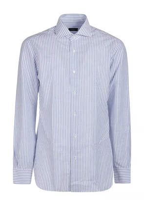 Barba striped cotton shirt - Black