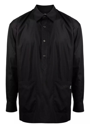 The Power For The People logo-patch detail shirt - Black