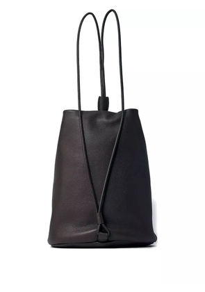The Row Joe pebble-grain drawstring backpack - Brown