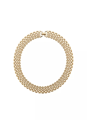 Susan Caplan Vintage 1980s Napier watchband necklace - Gold