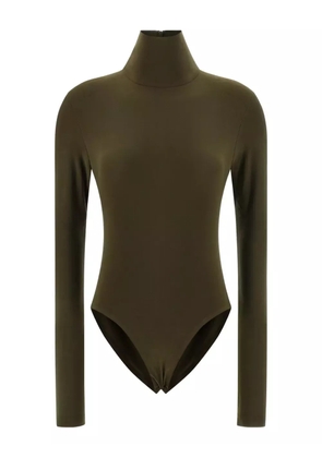 Norma Kamali high-neck long-sleeved bodysuit - Green