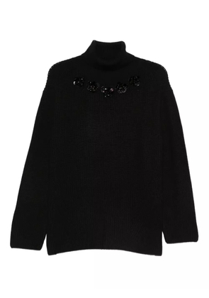 P.A.R.O.S.H. high-neck sequin-embellished sweater - Black