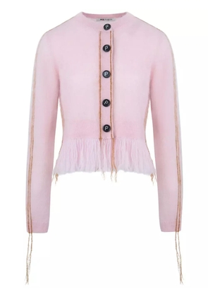 Ports 1961 contrast-stitch cardigan - Pink