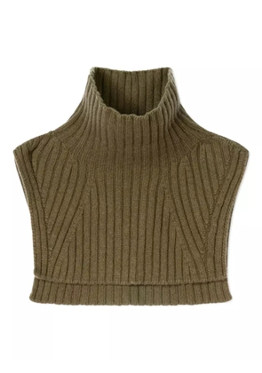 BOMPARD ribbed high-neck cashmere bib - Green