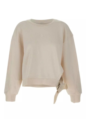 BOSS bow-detail crew-neck sweatshirt - Neutrals