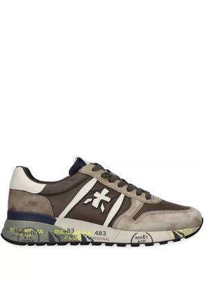 Premiata Lander cross-detail suede sneakers - Grey